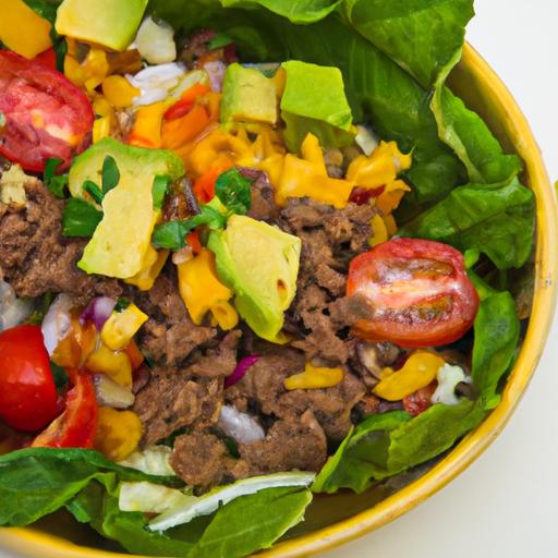 Flavor-Packed Low-Carb Taco Bowl with Savory Ground Beef