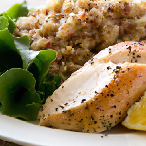 Zesty Lemon Herb Grilled Chicken with Nutty Quinoa Delight
