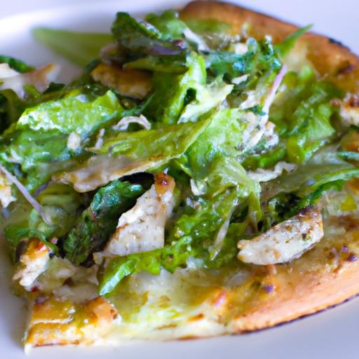 Crispy Chicken Crust Caesar Salad Pizza: A Flavor Fusion Feast