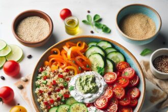 Fresh & Flavorful: Vibrant Greek Quinoa Bowls with Tzatziki