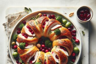 Savory Turkey & Cranberry Crescent Ring: Festive Feast Idea