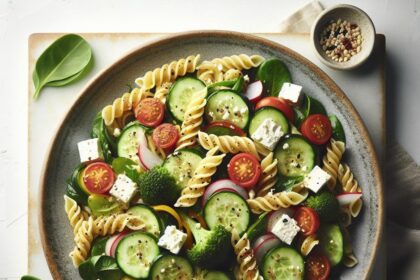 Mediterranean Delight: Fresh Greek Pasta Salad with Feta