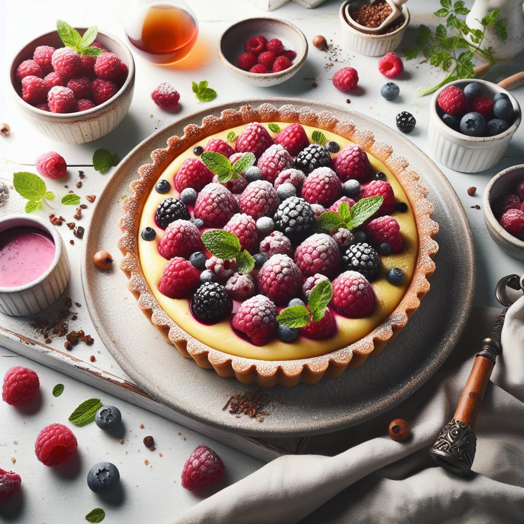 Decadent Raspberry Custard Tart: A Sweet Harmony Unveiled