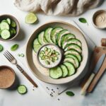 Refreshing Cucumber Slices with Creamy Tahini Twist Recipe