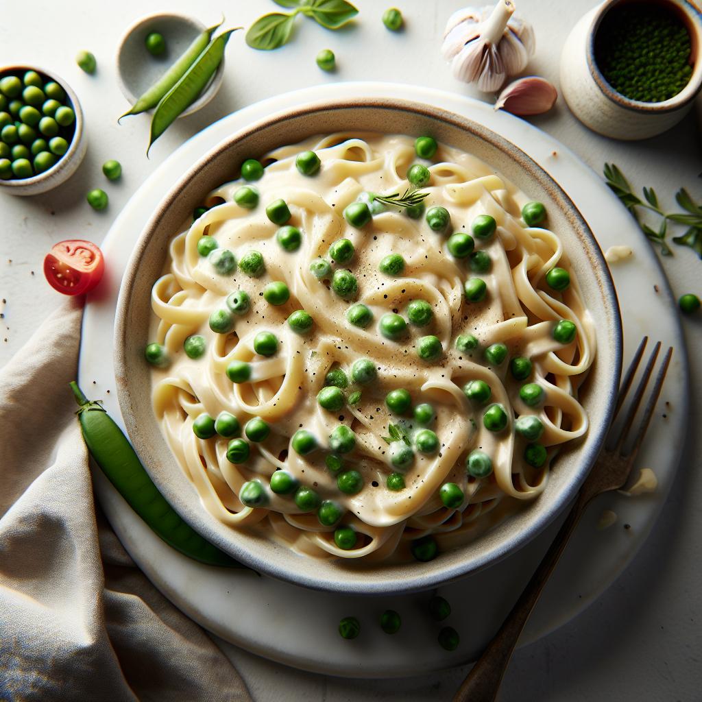 Creamy Garlic Pasta with Peas: A Comforting Twist on Dinner