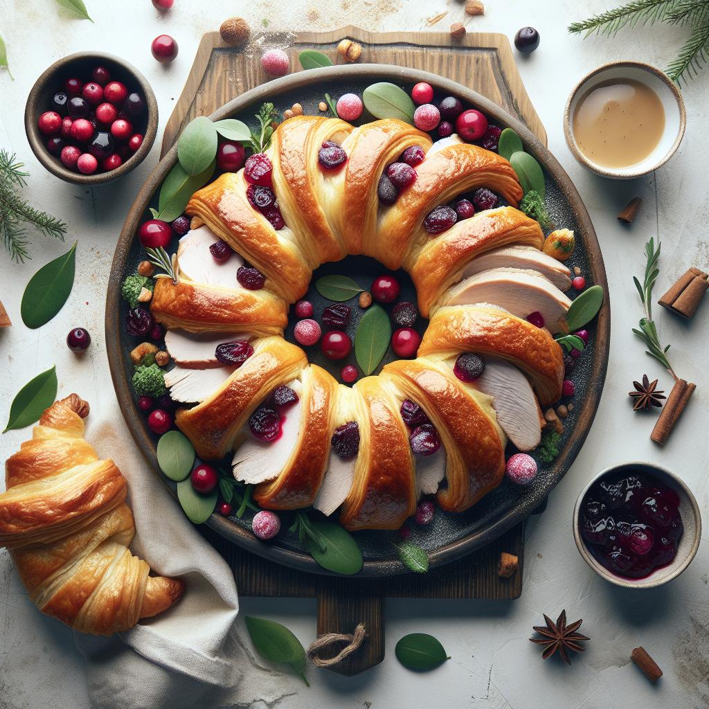 Savory Turkey & Cranberry Crescent Ring: Festive Feast Idea