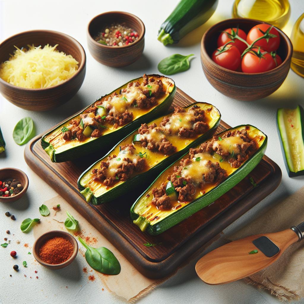 Savory Stuffed Zucchini Boats with Ground Beef Bliss