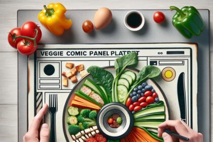 Veggie Comic Panel Platter: Where Health Meets Fun Art