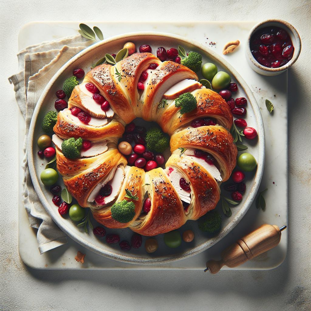 Savory Turkey & Cranberry Crescent Ring: Festive Feast Idea