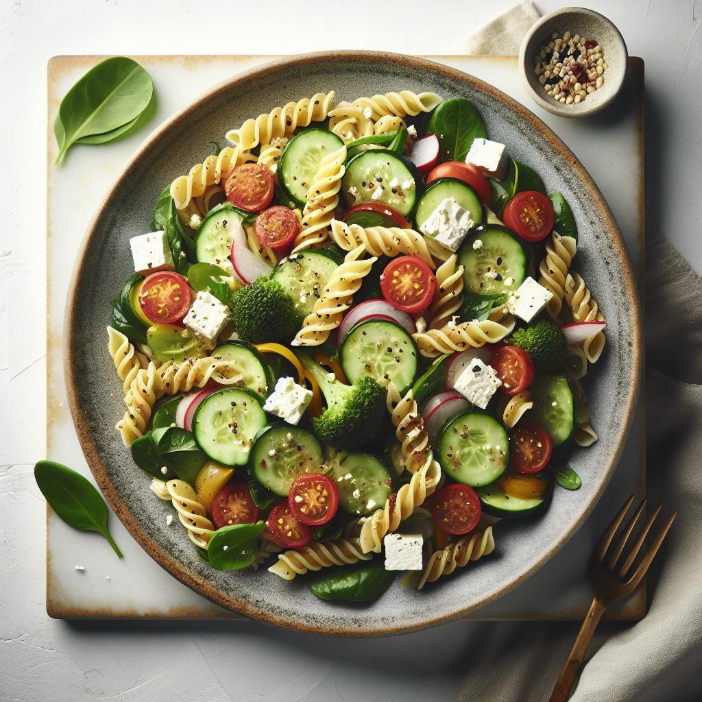 Mediterranean Delight: Fresh Greek Pasta Salad with Feta
