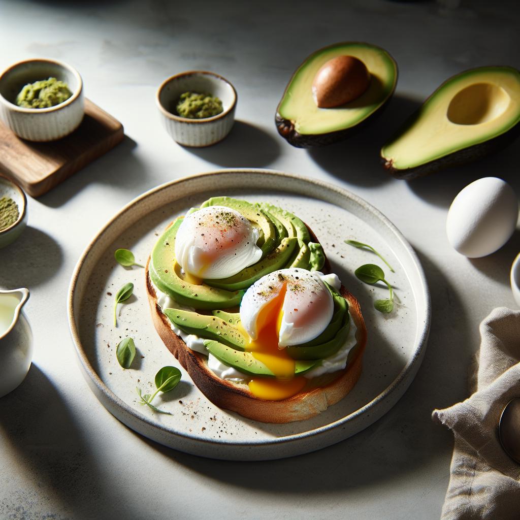 Perfectly Poached Eggs on Creamy Avocado Toast Delight