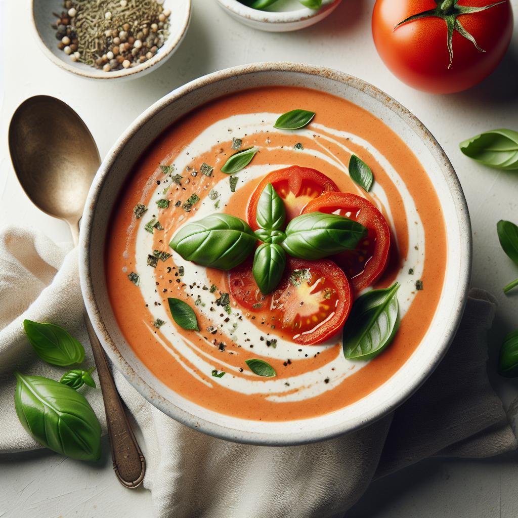 Savor the Comfort: Homemade Creamy Tomato Basil Soup Recipe