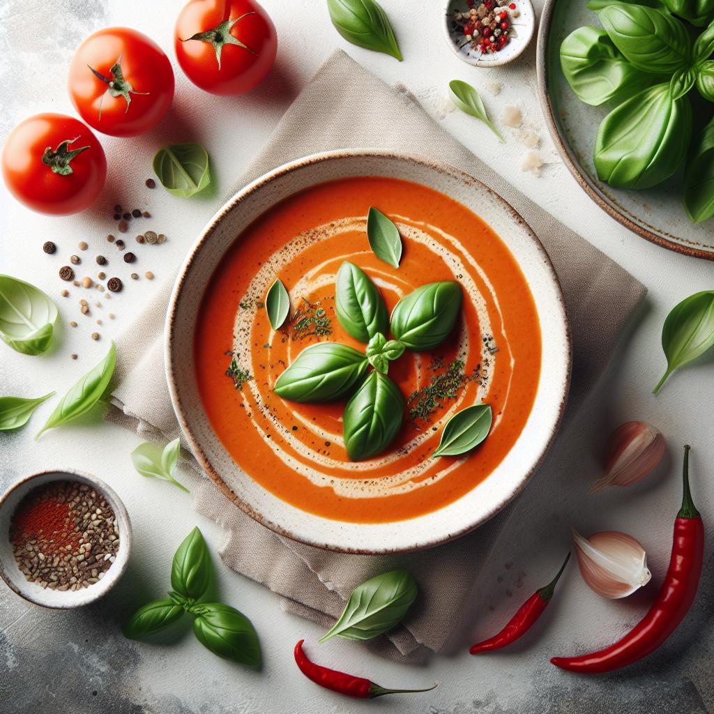 Savor the Comfort: Homemade Creamy Tomato Basil Soup Recipe