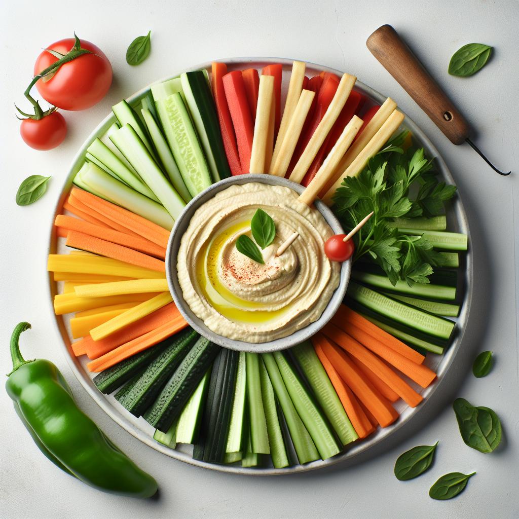 Crunch into Health: Hummus Veggie Sticks Delight