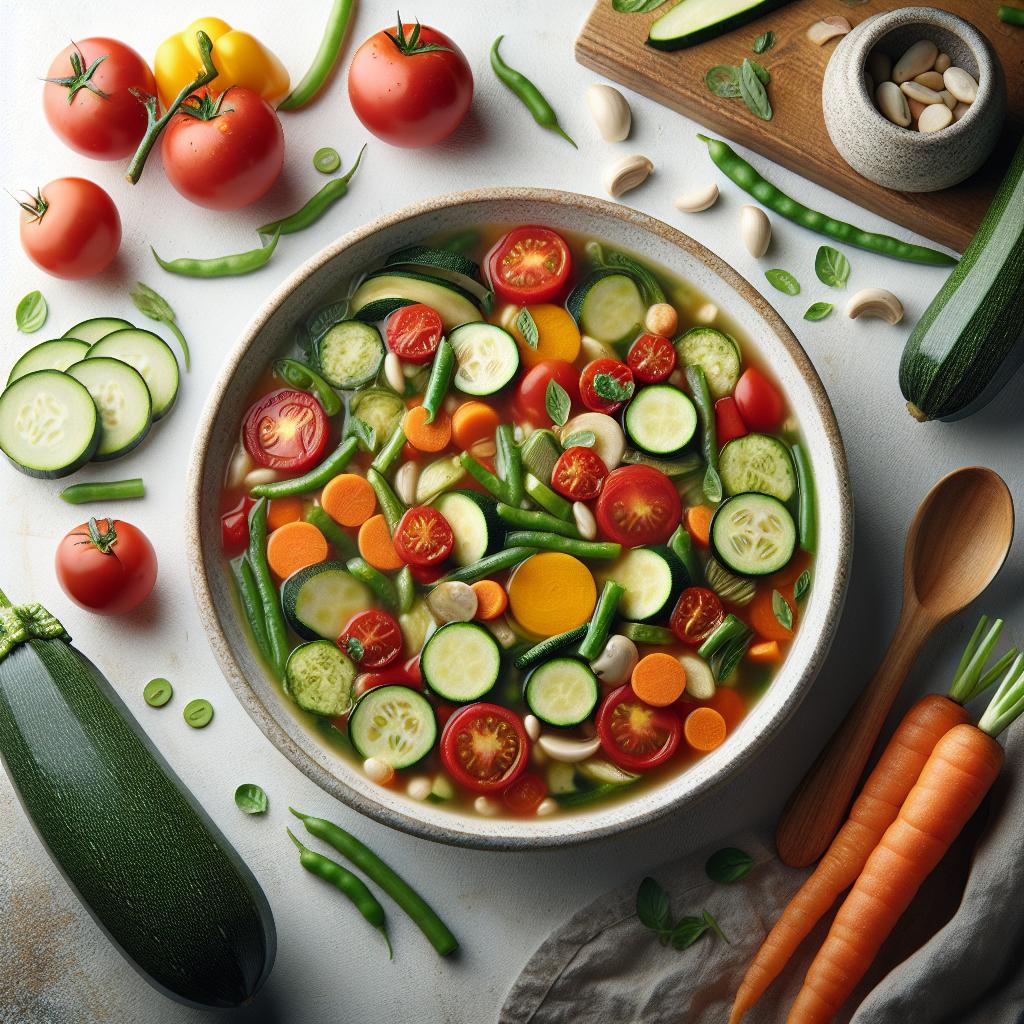 Garden Minestrone: A Colorful Symphony of Fresh Veggies