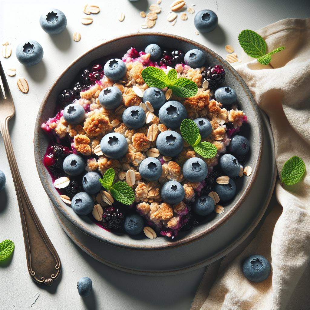 Sweet & Tangy Blueberry Oat Crisp: A Cozy Dessert Treat