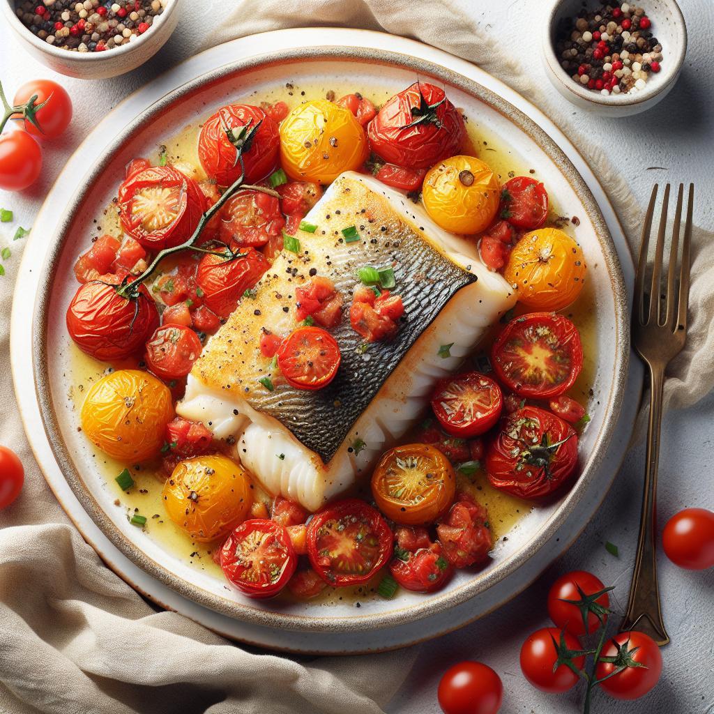 Savor the Flavors: Baked Cod with Juicy Tomato Delight