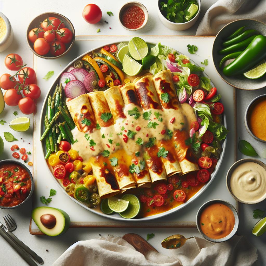 Indulge in Creamy Chicken Enchiladas: A Flavorful Feast