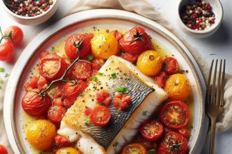 Savor the Flavors: Baked Cod with Juicy Tomato Delight